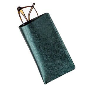 Deer Leather Eyewear Pouch – Premium Craft - Deep Pine